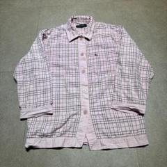 【即納】 パジャマ 長袖シャツ London Burberry ノバチェック M ピンク ルームウェア・パジャマ