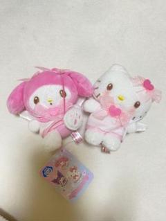 サンリオキャラクターズ　ふんわりリボンエンジェルマスコット　マイメロディ　キティ
