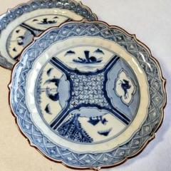 希少 伊万里 染付角皿 太明成化年製 大皿 骨董品 時代物 希少 伊万里 染付角皿 太明成化年製 大皿 骨董品 時代物
