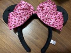 レオパード柄カチューシャ ピンクリボン Disney - ディズニー ヒョウ柄 カチューシャ ピンクの通販 by