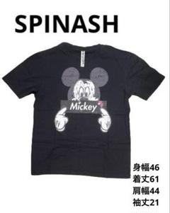 SPINASH ミッキーマウス Tシャツ Mサイズ ブラック ディズニー