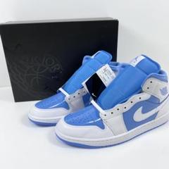 【極美品】AIR JORDAN 1 MID SE ハイカットスニーカー 青白