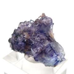 【31.3g】パープルフローライト クラスター 母岩付 鉱物標本