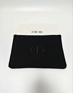 新品未使用 Dior ディオール ノベルティ フラットポーチ ブラックのサムネイル