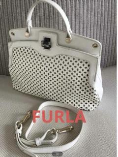 FURLA パンチングデザイン ショルダーバッグ FURLA フルラ バッグ レディース ハンドバッグ 2way 斜めがけ