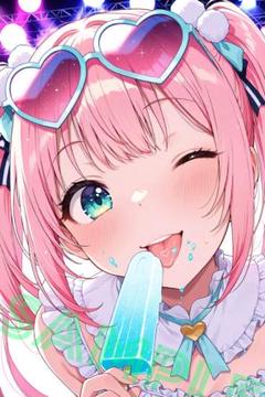 アイドル美少女　A4ポスター　アイス　コスプレ　イラスト　オリジナル　　289のサムネイル