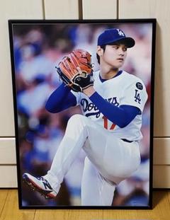 ドジャース大谷翔平 2025年MLB 投手復活！A3サイズポスターフレーム付き