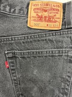 ■USED★W36★リーバイス505★ブラックデニム★ビッグサイズ★