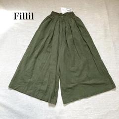 ファリル　ガウチョパンツ(F)ワイドパンツ　リネン混　アウトドア　ナチュラル
