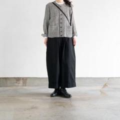 ゴーシュ　カツラギワイドパンツ　コットンシルク　デニム　日本製 ゴーシュ カツラギワイドパンツ – SUSCON