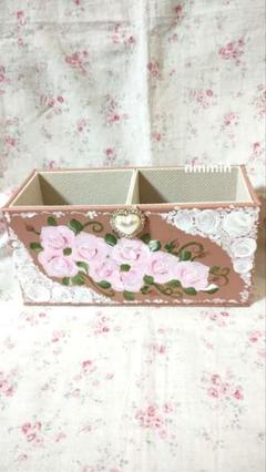 トールペイント作品薔薇のカップトレー トールペイント作品薔薇のカップトレー