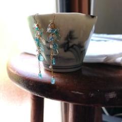 ブルースター色のピアス14kgf