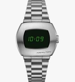 HAMILTON デジタル腕時計 シルバー　ジャンク扱い 電池交換済み】HAMILTON ハミルトン 腕時計 シルバー スクエア