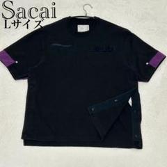 超人気！！A.P.C. sacai コラボ Tシャツ XS 黒。サイドジップ！