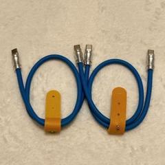Type-C 充電ケーブル 0.5m CtoC 充電ケーブル ブルー 2本