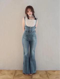 ANDMARY】Heart hip flare denim