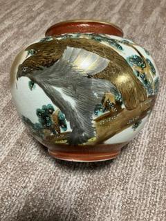 お値下げ中】九谷焼 松鶴 壺 花瓶 花器 金彩 松 鷲 - メルカリ