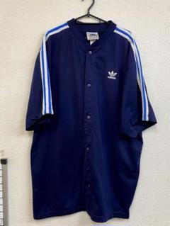 vintage adidas スナップボタン　トラックジャケット　半袖　90s vintage adidas スナップボタン トラックジャケット 半袖 90s