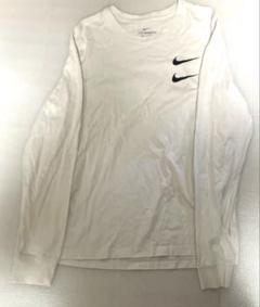 NIKE ナイキ ダブルスウォッシュ プリント 腕 刺繍 Tシャツ 白 即完売