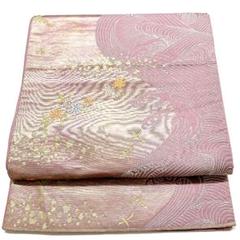 4476］袋帯 立湧草花文様 金銀彩 六通 正絹 着物 フォーマル