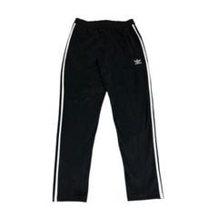 古着 adidas アディダス トラックパンツ ブラック ホワイト 黒 白 M