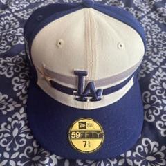 【海外別注】NEW ERA ドジャース キャップ 星付き LAロゴ 刺繍入り