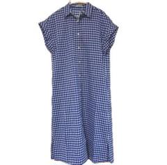 ☆新品☆ GLOBAL WORK ロングシャツワンピースチェック フリー