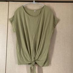 オリーブグリーン 半袖 Tシャツ 前結びのサムネイル