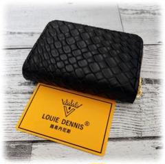 【新品未使用♪】LOUIE DENNIS カードケース　ブラック　ウロコ柄