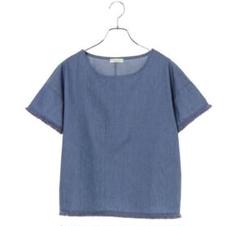 新品 earth music&ecology インディゴフリンジプルオーバー