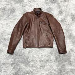 【美品】OH PLAN 牛革 シングルライダース バイク BROWN Lサイズ 2025年最新】OPLAN レザージャケット・ライダースの人気アイテム