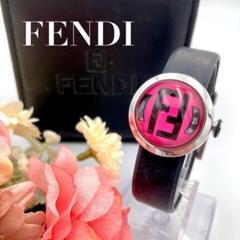 希少！美品 フェンディレディース腕時計 回転式 5000 レッド文字盤 スクエア 良品 FENDIフェンディ レディース腕時計ブラック＆レッド4000L