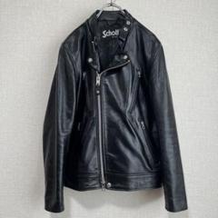 Schott セミダブルライダースジャケット ブラック SCHOTT/別注 セミダブル ライダース JKT｜Daytona Park(FREAK'S