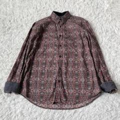 Desigalデシグアル　総柄　シャツ　大きめ　ロゴ　刺繍