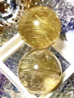 透明度高め✨️大玉上質ゴールドルチル♡♡2個セット