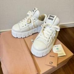 MiuMiu●レディースクリスタルスニーカー 24.0㎝ MIU MIU ミュウミュウ⭐︎クリスタルビジュー⭐︎スニーカー