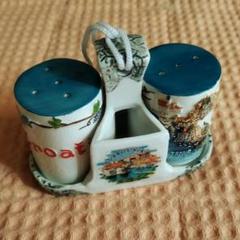 クロアチア 陶器 インテリア 塩入れ 胡椒入れ セット