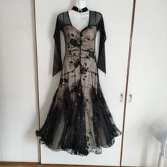 社交ダンス用衣装 ドレス 中古美品 おしゃれ 黒を基調