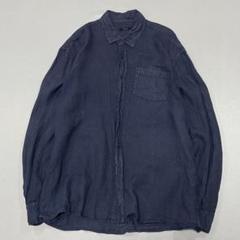 90s イタリア製 Vintage リネン100% L/S シャツ クラシック