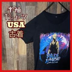 ブラック メンズ プリント シンガー ツアーT S USA古着 半袖 Tシャツ