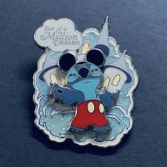 ディズニーランド】LE1000 DLR スティッチ ミッキー ピンバッジ