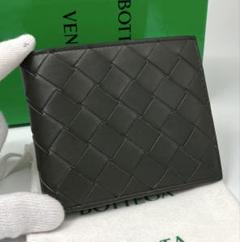 ⭐️ 極美品 ボッテガ ヴェネタ イントレチャート 二つ折り財布 カーキ 鑑定済