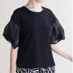 FENNEL シアーパフスリーブカットソー 黒