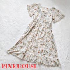 PINKHOUSE くまさん テディベア リボン ピコフリル ロングワンピース