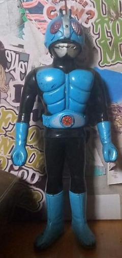 仮面ライダー当時物!ソフビ!ポピー製!昭和レトロ✨サイズ約高さ１２センチ! ポピー 仮面ライダー ソフビ 5体セット 当時物 昭和レトロ｜中古