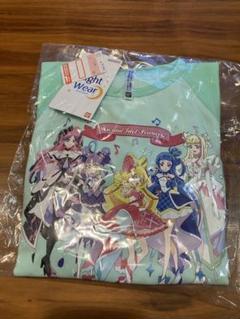 アイドルプリキュア　5人集合　パジャマ　緑　キュアズキュン　キュアキッス　半袖