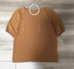 theory luxe ふんわり袖　ブラウス　ブラウン　38