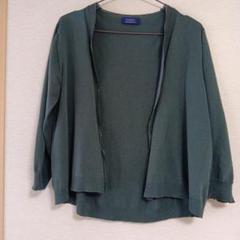 HUMAN WOMAN レースニット薄手カーディガン　M