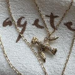 agete✾鳥モチーフ ネックレス K10YG/K10WG agete✾鳥モチーフ ネックレス K10YG/K10WG - メルカリ