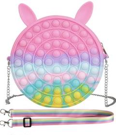 指着のおもちゃのバッグ 肩掛け バッグ 鞄 スクイーズ玩具 プッシュポップ